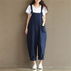 Cotton Linen Overalls Size XL